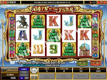 Days of the Tsar Free Spins